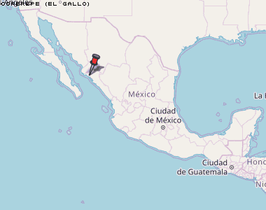 Corerepe (El Gallo) Karte Mexiko