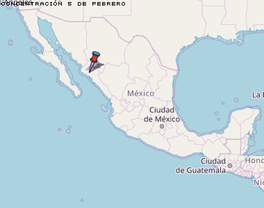 Concentración 5 de Febrero Karte Mexiko