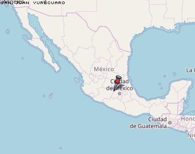 San Juan Yurécuaro Karte Mexiko