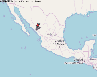 Licenciado Benito Juárez Karte Mexiko