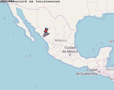 San Francisco de Tacuichamona Karte Mexiko