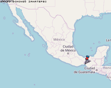 Santo Domingo Zanatepec Karte Mexiko