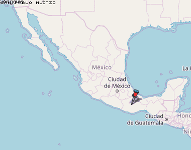 San Pablo Huitzo Karte Mexiko