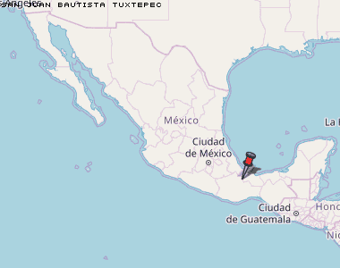 San Juan Bautista Tuxtepec Karte Mexiko