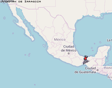 Juchitán de Zaragoza Karte Mexiko