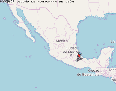 Heroica Ciudad de Huajuapan de León Karte Mexiko