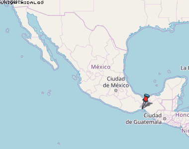 Unión Hidalgo Karte Mexiko