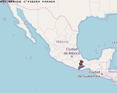 Río Grande o Piedra Parada Karte Mexiko
