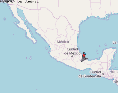 Huautla de Jiménez Karte Mexiko