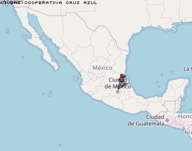 Ciudad Cooperativa Cruz Azul Karte Mexiko