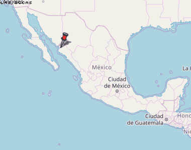 Las Bocas Karte Mexiko