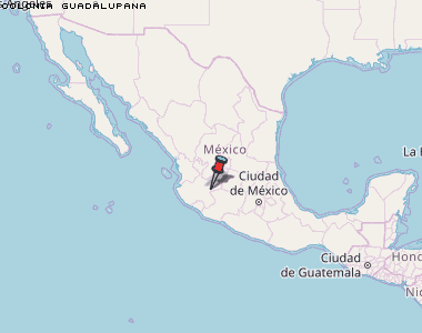 Colonia Guadalupana Karte Mexiko