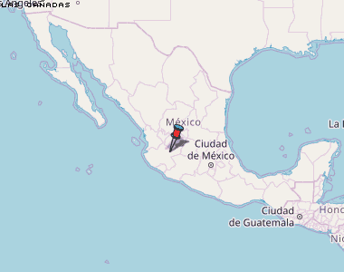 Las Cañadas Karte Mexiko