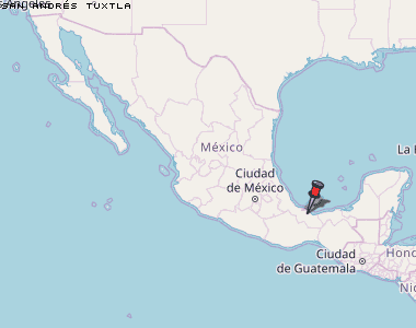 San Andrés Tuxtla Karte Mexiko