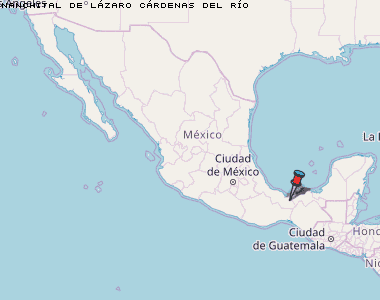 Nanchital de Lázaro Cárdenas del Río Karte Mexiko