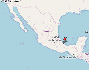 Valente Díaz Karte Mexiko