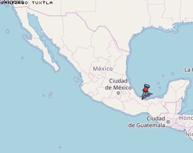 Santiago Tuxtla Karte Mexiko