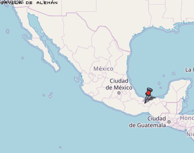 Sayula de Alemán Karte Mexiko