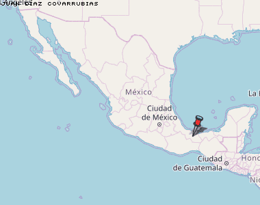 Juan Díaz Covarrubias Karte Mexiko
