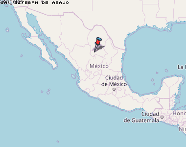 San Esteban de Abajo Karte Mexiko