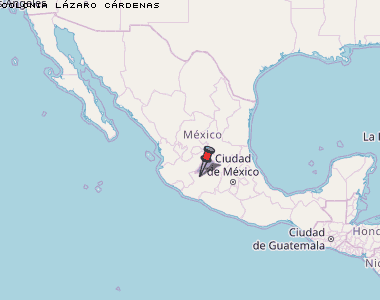 Colonia Lázaro Cárdenas Karte Mexiko