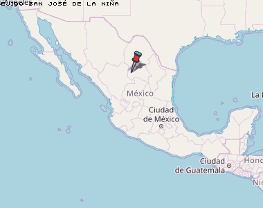 Ejido San José de la Niña Karte Mexiko