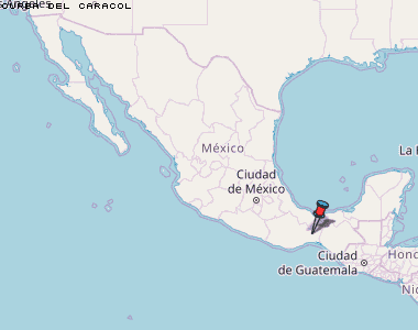Curba del caracol Karte Mexiko