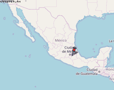 Cocotitlán Karte Mexiko