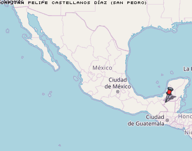 Capitán Felipe Castellanos Díaz (San Pedro) Karte Mexiko