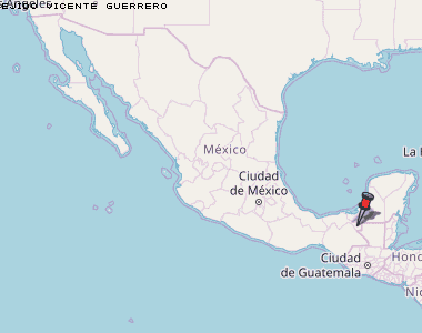 Ejido Vicente Guerrero Karte Mexiko