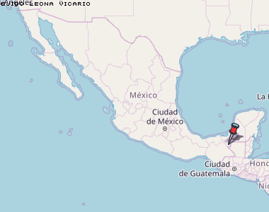Ejido Leona Vicario Karte Mexiko