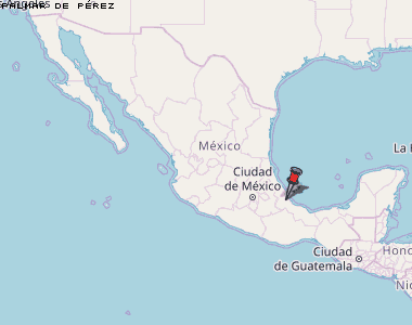 Palmar de Pérez Karte Mexiko