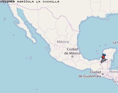 Colonia Agrícola la Cuchilla Karte Mexiko