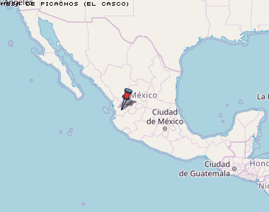 Mesa de Picachos (El Casco) Karte Mexiko