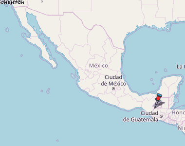 Chentón Karte Mexiko