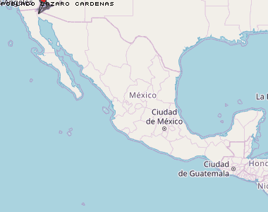 Poblado Lazaro Cardenas Karte Mexiko