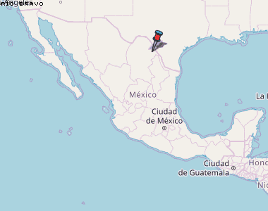Río Bravo Karte Mexiko