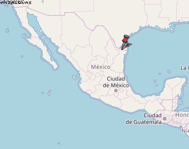 Anzaldúas Karte Mexiko