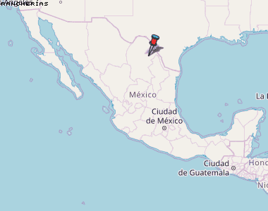 Rancherías Karte Mexiko