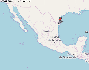 Veracruz y Progreso Karte Mexiko