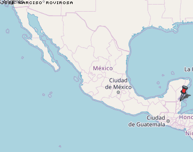 José Narciso Rovirosa Karte Mexiko
