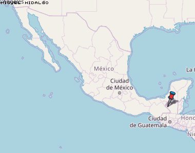 Miguel Hidalgo Karte Mexiko