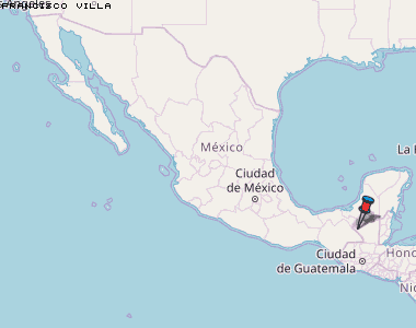 Francisco Villa Karte Mexiko