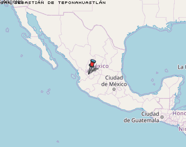 San Sebastián de Teponahuastlán Karte Mexiko