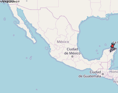Yokdzonot Karte Mexiko