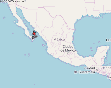 Todos Santos Karte Mexiko