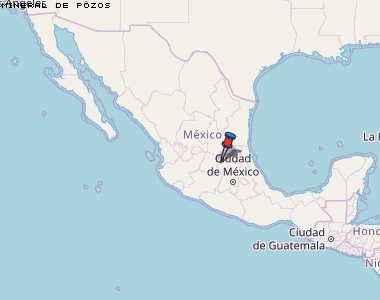 Mineral de Pozos Karte Mexiko