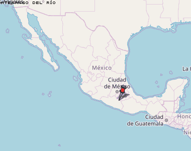 Atenango del Río Karte Mexiko