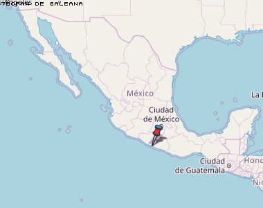 Técpan de Galeana Karte Mexiko