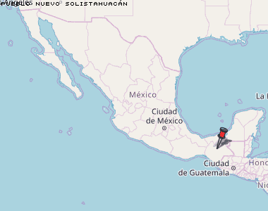 Pueblo Nuevo Solistahuacán Karte Mexiko